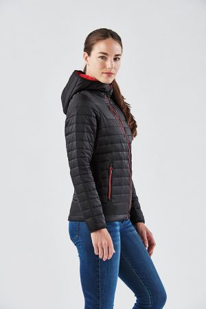 The Stormtech Womens Gravity Thermal Jacket is ultra lightweight, breathable and water repellent. Available in 4 colours.