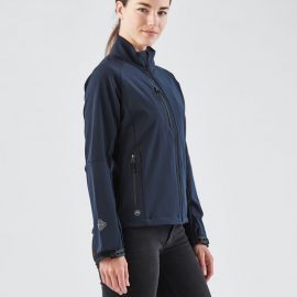 The Stormtech Womens Ultra-Light Shell Jacket is engineered to keep you dry. Waterproof and Breathable. Available in Black.