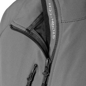 The Stormtech Womens Ultra-Light Shell Jacket is engineered to keep you dry. Waterproof and Breathable. Available in Black.