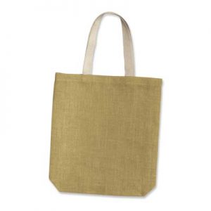 The Trends Thera Jute Tote Bag is a large natural jute tote bag with strong unbleached cotton handles.  Natural.  Great branded jute bags.