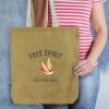 The Trends Thera Jute Tote Bag is a large natural jute tote bag with strong unbleached cotton handles.  Natural.  Great branded jute bags.