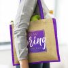 The Trends Monza Jute Tote Bag is a smart laminated jute tote bag with padded cotton handles.  12 colours.  Great branded bags & promotional products