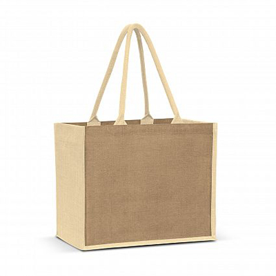 The Trends Collection Torino Jute Shopping Bag is an extra wide laminated jute tote bag.  4 colours available.  Great branded bags & promotional products.