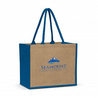 The Trends Collection Torino Jute Shopping Bag is an extra wide laminated jute tote bag.  4 colours available.  Great branded bags & promotional products.