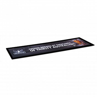 The Trends Collection Large Counter Mat is ideal for POS advertising in retail & hospitality outlets.  Low Profile Rubber Base.  Great branded hospitality product.