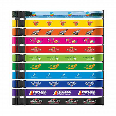 The Trends Collection Full Colour Luggage Strap is ultra strong & used for securing luggage when travelling & easy id.  Great branded promotional travel products.