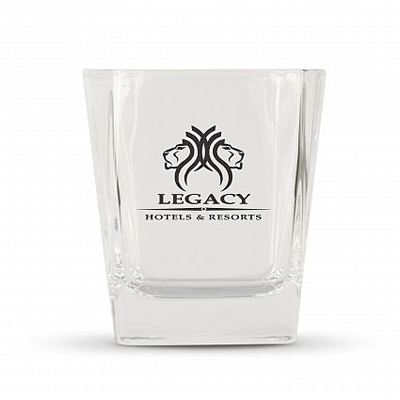The Trends Rock Tumbler is a 250ml square base glass tumbler.  Great for hospitality or gifts.  Great branded glassware & promo products.
