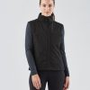 The Stormtech Womens Cirrus Bonded Vest is a 3 layer, polyester blend bonded vest with microfleece lining. Available in Black and Navy.