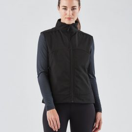The Stormtech Womens Cirrus Bonded Vest is a 3 layer, polyester blend bonded vest with microfleece lining. Available in Black and Navy.