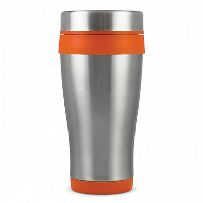 The Trends Collection Aspen Travel Mug is a 350ml double wall travel mug. Screw on lid, stainless steel outer. Great branded travel mugs.