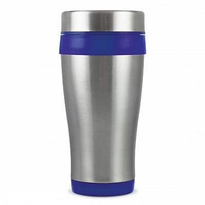 The Trends Collection Aspen Travel Mug is a 350ml double wall travel mug. Screw on lid, stainless steel outer. Great branded travel mugs.