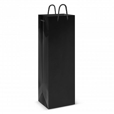 The Trends Collection Laminated Wine Bag is a high gloss wine bag. Laminated art paper. In Black or White. Great branded wine bag & promotional product.