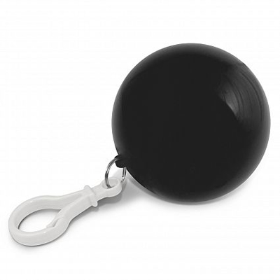 The Trends Collection Raincoat Ball is a handy emergency rain coat in a clip on plastic ball.  Branding on Ball.  In 3 colours.  Great event promo product.