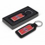 The Trends Collection Baron Rectangular Key Ring is a genuine leather key ring with metal plate for branding.  Great branded key rings & promotional products.