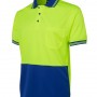 6HVPS JBs Hi Vis Short Sleeve Traditional Polo