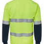 6HVSL JBs Hi Vis Long Sleeve Day & Night Traditional Polo Lime