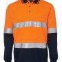 6HVSL JBs Hi Vis Long Sleeve Day & Night Traditional Polo Orange
