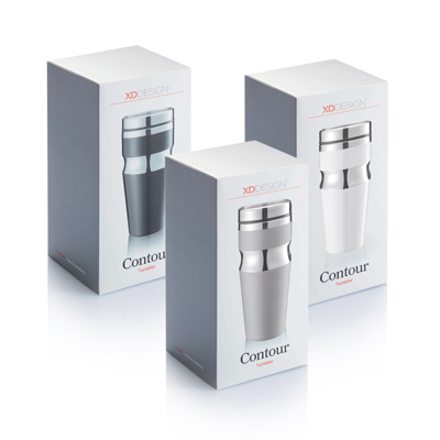 The Trends Collection Contour Tumbler is an xd designed double walled tumbler.  In 3 colours.  Print or laser engrave.  Great branded tumblers.