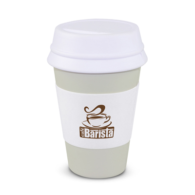 The Trends Collection Stress Coffee Cup is a coffee cup shaped stress relieving toy.  White/Grey with 1 colour print.  Great branded anti stress toy & promo products.