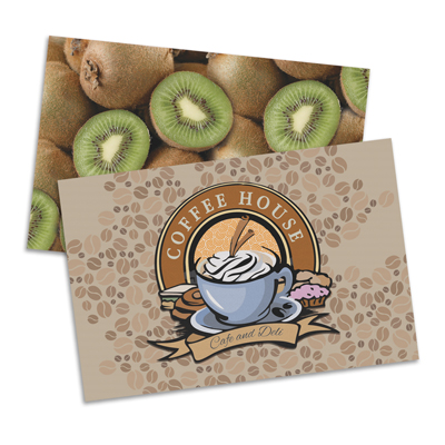 The Trends Collection Panorama Place Mat is an environmentally friendly fabric place mat.  Sublimation printed.  Great branded place mats & hospo promo products.