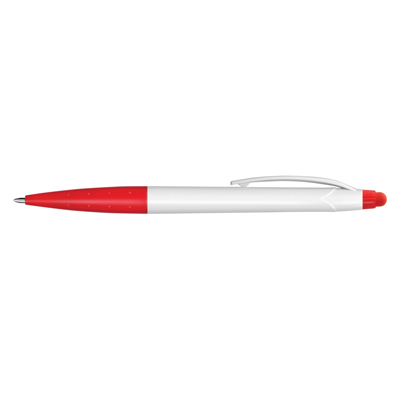 The TRENDS Spark Stylus Pen White Barrel is a twist action plastic ball pen with stylus.  7 colours.  Great branded pen options from TRENDS.