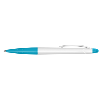 The TRENDS Spark Stylus Pen White Barrel is a twist action plastic ball pen with stylus.  7 colours.  Great branded pen options from TRENDS.