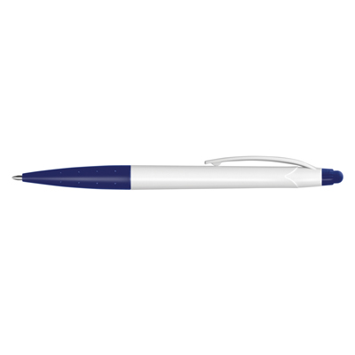 The TRENDS Spark Stylus Pen White Barrel is a twist action plastic ball pen with stylus.  7 colours.  Great branded pen options from TRENDS.