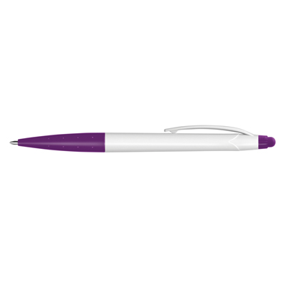 The TRENDS Spark Stylus Pen White Barrel is a twist action plastic ball pen with stylus.  7 colours.  Great branded pen options from TRENDS.