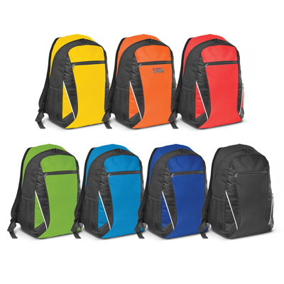 The TRENDS Navara Backpack is a large single compartment backpack.  7 colours.  Print or embroidery available.  Click here to see other backpacks
