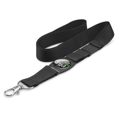 The Trends Collection Crest Lanyard is a polyester lanyard complete with spring load clip. safety clip & plastic insert. 11 colours. Great branded lanyards.