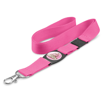 The Trends Collection Crest Lanyard is a polyester lanyard complete with spring load clip. safety clip & plastic insert. 11 colours. Great branded lanyards.