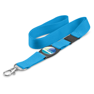 The Trends Collection Crest Lanyard is a polyester lanyard complete with spring load clip. safety clip & plastic insert. 11 colours. Great branded lanyards.