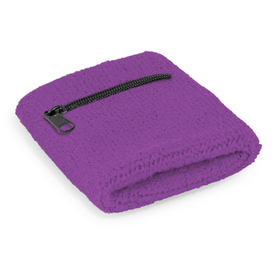 The Trends Wrist Sweat Band with Pocket is a stretchy towelling wrist sweat band.  80% cotton.  Embroidered.  12 colours. Great branded sports promotional products.