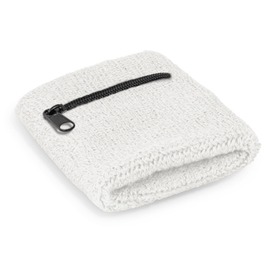 The Trends Wrist Sweat Band with Pocket is a stretchy towelling wrist sweat band.  80% cotton.  Embroidered.  12 colours. Great branded sports promotional products.