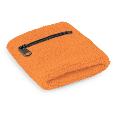 The Trends Wrist Sweat Band with Pocket is a stretchy towelling wrist sweat band.  80% cotton.  Embroidered.  12 colours. Great branded sports promotional products.