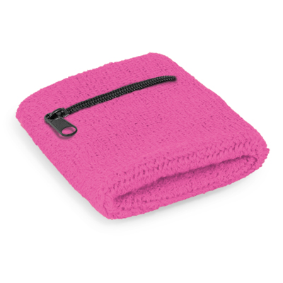 The Trends Wrist Sweat Band with Pocket is a stretchy towelling wrist sweat band.  80% cotton.  Embroidered.  12 colours. Great branded sports promotional products.