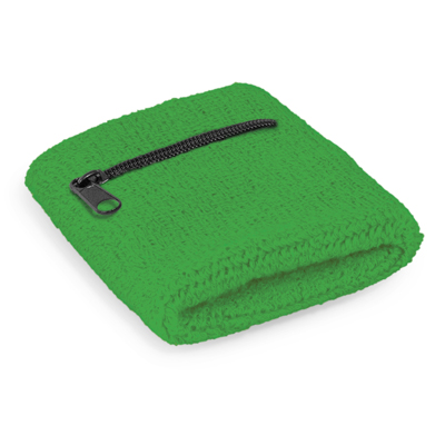 The Trends Wrist Sweat Band with Pocket is a stretchy towelling wrist sweat band.  80% cotton.  Embroidered.  12 colours. Great branded sports promotional products.