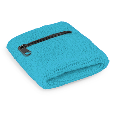 The Trends Wrist Sweat Band with Pocket is a stretchy towelling wrist sweat band.  80% cotton.  Embroidered.  12 colours. Great branded sports promotional products.
