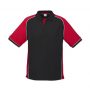p10112 Biz Collection Mens Nitro Polo Black Red White Front