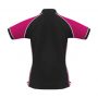 p10122 Biz Collection Ladies Nitro Polo Black Magenta White Back
