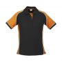 p10122 Biz Collection Ladies Nitro Polo black Orange White Front
