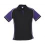 p10122 Biz Collection Ladies Nitro Polo Black Purple White Front