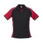 p10122 Biz Collection Ladies Nitro Polo Black Red White Front
