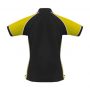 p10122 Biz Collection Ladies Nitro Polo Black yellow White