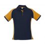 p10122 Biz Collection Ladies Nitro Polo Navy Gold White Front