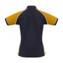 p10122 Biz Collection Ladies Nitro Polo Navy Gold White Back