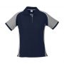 p10122 Biz Collection Ladies Nitro Polo Navy Grey White Front