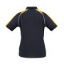 p225ls Biz Collection Ladies Triton Polo Navy Gold White Back