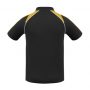 p225ms Biz Collection Mens Triton Polo Black Gold White Back