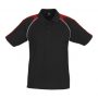p225ms Biz Collection Mens Triton Polo Black Red white Front